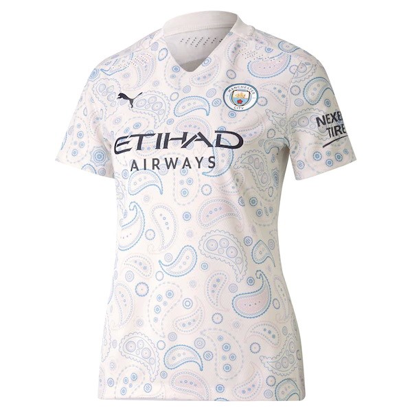 Camiseta Manchester City 3ª Kit Mujer 2020 2021 Blanco